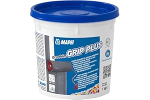 MAPEI Eco Prim Grip Plus Primer Promotore Adesione Universale Intonaci Rasature Adesivi Interno Esterno Parete Pavimento (1 kg)