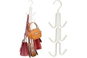 Greyoe Corbatero, Organizador Cinturones, Percha Cinturones, Colgando Bolsa Rack Multifuncional Cinturón Corbata Giratorio Sling Gancho Organizador para Corbatas, Bufandas, Chales ((Albaricoque))