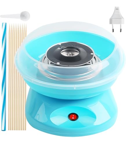 Gadgy Suikerspinmachine voor thuis | Klassieke Suikerspin maker op wielen | voor suiker of (suikervrij) snoep | suikerspin machine voor de verjaardag van kinderen | 500W | 27.5x23x20 cm