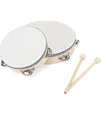 Lot De 7 Mini-Tambourins Pour Enfants – Percussion En Plastique Aux Couleurs Variées – Développe Le Rythme Et La Coordination – Dès 3 Ans