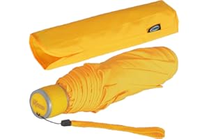 iX-brella Mini Ultra Light – Parapluie de poche pour femme avec grand toit – Extra léger, jaune fluo (Jaune) - .