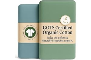 Bunnyjik Spannbettlaken für Maxi-Cosi Iora – GOTS-ZERTIFIZIERTES Bio-BETTLAKEN 50x83-80x50 – 2er-Set, Luftig & Kühlend – 190GSM Bio-Baumwolle – Für Iora Air, Tori, Beistellbett, Next2Me