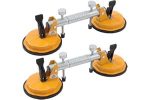 TOPWAY Paquete de 2 ventosas ajustables de 6 pulgadas para unir nivelación y alineación de azulejos de granito, mármol, cerámica, herramienta de instalación de encimera