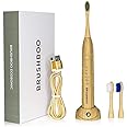 Brushboo Sonic Electric Toothbrush | Travel Set | Battery Operated for Adults | Bamboo | Eco Friendly