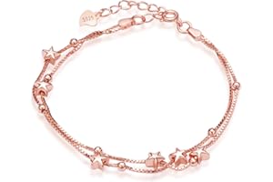 UNENDLICH U Infinite U Classic Strand Link Charm Bransoletki ze srebra wysokiej próby 925, cyrkonia sześcienna, regulowana bransoletka łańcuszkowa