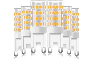 LOVCOYO G9 LED Bulbs Warm White 5W, 4500K Daylight G9 Base led Light Bulbs for Chandeliers, 5W (40W Halogen Equivalent), 360° Beam Angle, 450LM, Non-dimmable for Home Lighting, 6 Pack