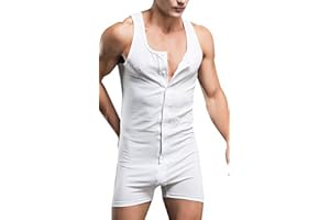 sandbank Men’s Sexy One Piece Button Bodywear Body Suit Underwear Tights Leotard