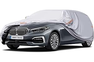 GUNHYI Autoabdeckung Wasserdicht und atmungsaktiv, Abdeckplane Geeignet für BMW 1er, VW Golf, Seat Leon, Vollgarage Autoplane mit 6 Schichten Material zum Schutz vor Schnee, Sonne.(415 zu 450 cm)