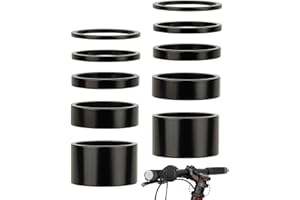 JUKOTA 10 Pezzi 28.6 mm Distanziali per Attacco Manubrio Bicycle Ahead,2/3/5/10/20 mm Distanziale per Attacco Manubrio in Alluminio per Bici,per Bici da Strada e Mountain Bike