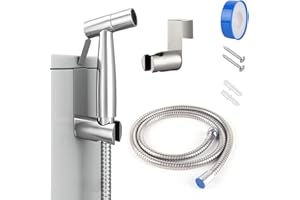 Bidet Handbrause, FainFun Bidet Brause Set Hand Bidet Sprayer Sprühgerät, Einstellbarer Wasserdruck Edelstahl Handbrause Toilette für die Körperpflege/Dusch-/Boden-WC-Reinigung