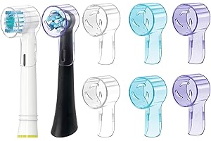 Kisstta 6 Copritestine Spazzolino Elettrico Per Orale B iO Serie - Copri Spazzolino Elettrico - Coprispazzolino Antipolvere Più Conveniente Per Viaggiare e Igiene Orale (Multicolore)
