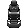 Car Seat Covers 5 Seats Full Set Universal Fit (Black-White)