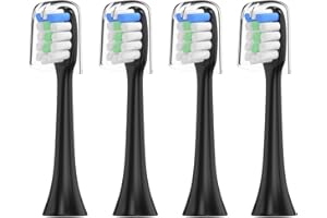 YanBan 4-częściowy zestaw głowic do szczoteczek, kompatybilny z Xiaomi głęboko czyszcząca szczoteczka do zębów, wymienne głowice do szczoteczek do zębów Soocare X3 do Soocas X3