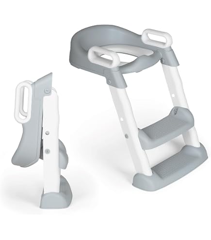 Vautvis Réducteur Toilette Enfant Pliable Avec Escalier - Siège Toilette Bébé Anti-éclaboussures Antidérapant Garçons Filles