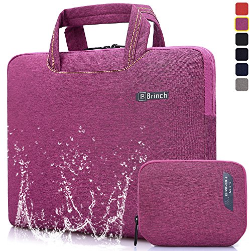 BRINCH leicht universal Gewebe wasserdichtes Anti-reißen Laptop Schutzhülle Aktentasche Handtasche/ Laptop Messenger Bag, Ultra Schutz mit weichem Schaum für 15 - 15,6 Zoll Laptop / Macbook / Notebook / Tablet / Ultrabook Computers(Apple / Acer / Asus / Dell / Fujitsu / Lenovo / HP / Samsung ) mit Fronttasche, zwei Rückentaschen & Griffe und Zubehör Tasche,Violett