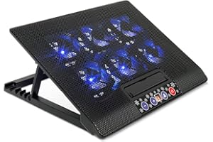 Uten Base di Raffreddamento PC Portatile, Supporto con Sistema di Raffreddamento per Notebook, Altezza Regolabile, Design Silenzioso, Base Raffreddamento Laptop per Laptop da 12-17"