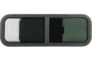‎TBEST Wohnmobilfenster,Schiebefenster Camper,Schiebefenster Für Wohnmobile,Caravan Seitenfenster Rund Winkel Rutscht Ersatz Rv Fenster Schwarzes Glas Schattenfenster Für Camper Anhänger,900 X 300Mm Mit Inse