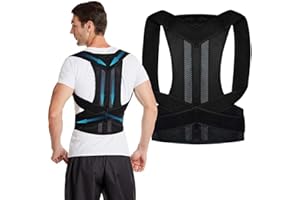 FITSUPPORT Posture correction belt for men and women, back support posture correction belt with breathable adjustable shoulder straps for improved lumbar support belt, back support to prevent hunchbacks
