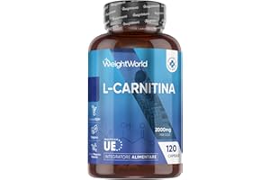 WeightWorld L-Carnitina Integratore, Prodotto in UE, 120 Capsule Vegane di L Carnitina Polvere, Pre Workout, Privo di Magnesio Stearato, Senza Glutine, Additivi né OGM, L Carnitine per Uomo e Donna