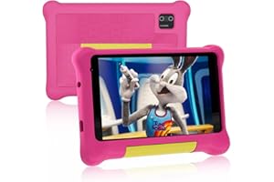 Ainmel Kids Tablet 7 inch, Android 13 Tablet for Kids, 5GB RAM+32GB ROM 128GB Expand, Parental Control, Kids Software Pre-Installed, Dual Camera, Android Learning Tablet with Proof Case (Pink)