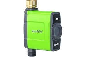 RAINPOINT Programmateur Arrosage WiFi sans Passerelle d'antenne, Doit être utilisé avec la passerelle HWG023/HWG040, Minuteur Arrosage Automatique Entrée en Laiton, 6 Programmations, pour Jardin