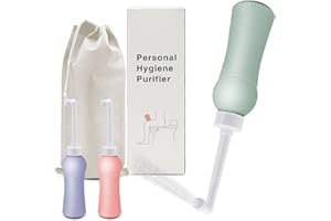 GEBRAZY 500ml Po Dusche mit Reiseetui, Einziehbare Portable Bidet für Reisen und Zuhause - Ersetzt Feuchttücher, spart Toilettenpapier, Hygienische Intimdusche Podusche für Frau Wochenbett (500ml-Grün)