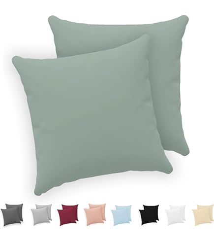 L1NK STUDIO Kopfkissenbezüge 2er Set - 100% Baumwolle Perkal 200