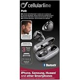 Cellularline Petit True Kablosuz Kulaklık Kulaklık, Taşınabilir Pil Şarj Cihazlı Bluetooth Kablosuz Kulak İ&ccedil;i Kulaklık, TWS, 