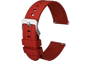 Anbeer Cinturini per Orologi in Silicone 18mm 20mm 22mm 21mm 19mm, Cinturini di Ricambio a Sgancio Rapido per Uomo Donna, Extra Lungo