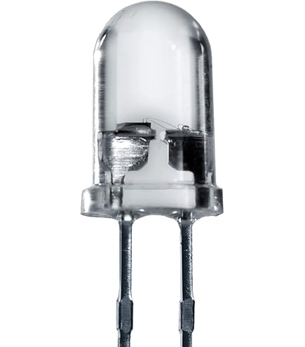 LED 5mm Blanc Diffus Avec Résistance, Câble 20cm - Super Brillante - Foto 8