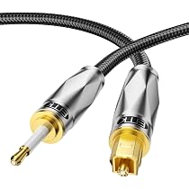 Lot De 2 Câbles Audio Optique Toslink Mâle/mâle 1.8m Plaqué Or - Pour Home Cinéma, TV, Barre De Son, PS4, Xbox