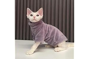 MOKATES Zimowe ubrania dla kota dla sfinksa ciepłe bluzy zwierzęta pogrubiony płaszcz kocięta kostiumy chihuahua jesień dwustronna plus aksamit-S