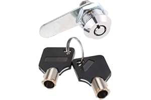 BOWAREPRO Serratura di sicurezza a cilindro in lega di zinco per cassetti, armadietti, cassette della posta e cassette degli attrezzi, con 2 chiavi