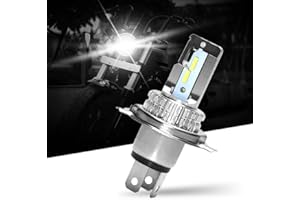 OPP ULITE H4 LED Motorcycle Headlight Bulb, 20W 2000LM High/Low Beam 6500K Xenon White Super Bright Motorbike LED Bulb Waterproof Plug and Play Conversion Kit (1PCS)
