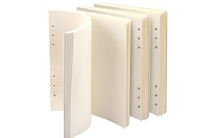 ‎FANDAMEI 3 Packungen A5 Papier Gepunktet, FANDAMEI 6 Löcher 135 Blätter A5 Nachfüllpapier Nachfüllbare Refill Paper Nachfülleinlagen für A5 Notizbuch, Tagbuch, Skizze, Malerei