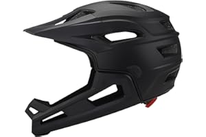 XJKLBYQ Casco MTB, Casco de Bicicleta de Cara Completa con Soporte de Barbilla Desmontable y Visera, Cascos de Bicicleta de Descenso Unisex Unisex para Andar en al Aire Libre