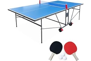 Alice's Garden - Tischtennisplatte Indoor - Klapptisch mit 2 Schlägern und 3 Bällen, für den Innenbereich, Tischtennissport