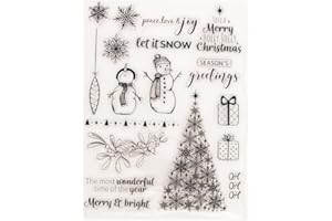 Fliyeong Weihnachtsbaum Schneemann Silikon Clear Stamp Seal DIY Scrapbook Präge Album Decor Craft Art Hohe Qualität