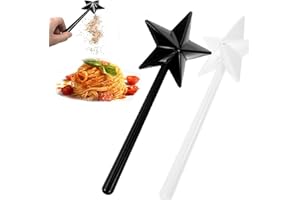 ZeYou Magiczna solniczka zestaw 2 sztuk, mini solniczka, czarna i biała, różdżka w kształcie gwiazdy, solniczka i pieprzniczka, mały shaker do przypraw z otworami