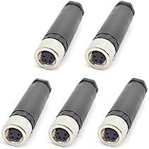 Connettori M8 Maschio 4 Pin - 5 Pezzi, IP67 Impermeabili, Per Automazione Industriale, 60V 4A - Foto 4