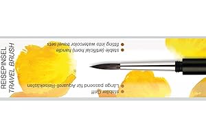 da Vinci Watercolor Travel Watercolor Brush, 6, Noir