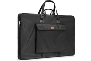 Nicpro Art Portfolio Bag 24 x 36 Inches Waterproof Nylon Artist Carrying Bag Soft Sided with Shoulder Strap, Storage Case for Artwork Sketch Drawing Canvas Photography Poster Solar Panel