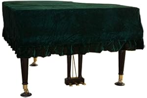 Cutfouwe Piano Keyboard Staubschutz,Klavier Abdeckung Grand Piano Abdeckung Mit Gefalteter Saum Bequeme Weiche Verdicken Staubschutz Abdeckung Für Flügel Klavier,Dunkelgrün,190~200cm