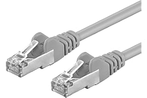 PremiumCord Kabel sieciowy, Ethernet, LAN & Patch kabel CAT6a, 10 Gbit/s, ekranowanie S/FTP PIMF, AWG 26/7, 100% Cu, szybko elastyczny i wytrzymały kabel RJ45, szary, 2 m