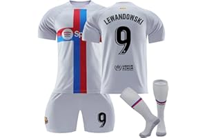 Umiquansome FC Barca Football Kit Tracksuit Kits for Boys 23/24 Kids Football Kit Home Away Football Jersey for Boys Adults Kid Junior Football Kit Soccer Tracksuit Boys Training Top+Shorts+Sock