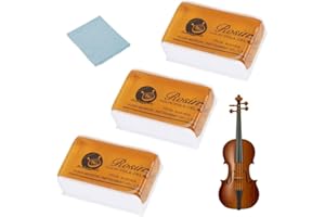 DWFEYOI 3 Pcs Colophanes pour Violon, Colophane Rosin à Faible Poussière pour Violon, Améliore la Prononciation des Instruments à Cordes Avec chiffon de nettoyage