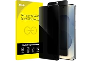 JETech Privacy Skärmskydd för Samsung Galaxy S25, 2-Pack | Anti-Spion Sekretesskydd, Härdat Glas, Kompatibel med Fingeravtryc