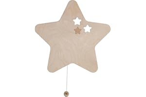 BO BABY'S ONLY Baby's Only - Applique murale étoile Wonder - Marron - 26x27 cm