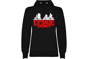 El Desván Nerd Upside Down - Sudadera con Capucha para Mujer