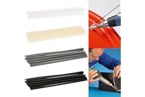 KIUIOM Plastic Welding Rods,PP/PE/ABS/PVC of Welder Rods,Strips Welding Sticks Suitable for Repairing Car Bumpers,Kayaks,Gutters,Front and Rear Splash Guards,Other Plastic Products,200mm,40pcs